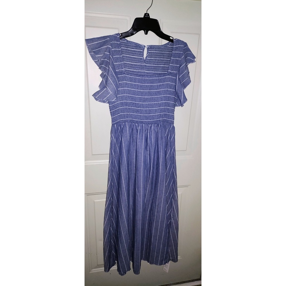 Cupshe Long Pinstripe Dress Size S NEW With Tag